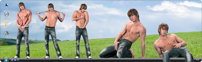 Download VirtualGuy Stripper Desktop Software to See Gay Model Denis Reed Strip in Sex Appeal